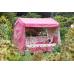 Faded Red and Floral Idler Garden Swing Seat