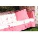 Faded Red and Floral Idler Garden Swing Seat