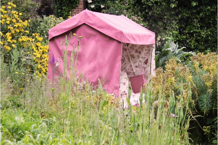 Faded Red and Floral Idler Garden Swing Seat