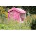 Faded Red and Floral Idler Garden Swing Seat