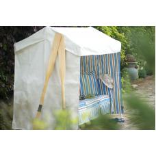 Oatmeal & Blue Brown Stripe Cover Set