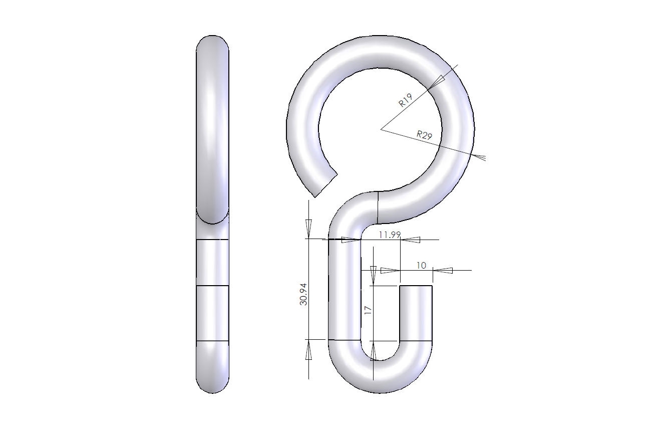 Idler swing seat stainless steel hook